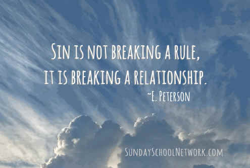 sin is breaking a relationship